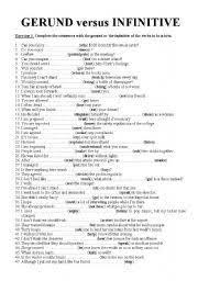 English Exercises Ing Vs To Infinitive Verbs English Exercises Teaching English Verb