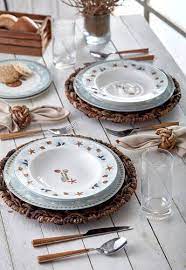 marine 6 kisilik 24 parca bone china yemek takimi bernardo yemek takimi ic bahce yemek