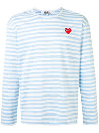 Shop Comme Des Garcons Play Striped Long Sleeve Top With Express Delivery Farfetch