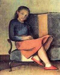 balthus french 1908 2001 colette sitting 1954 ボナール マグリット 絵画