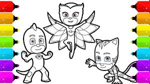 They head out into the night for big adventure, armed with their special animal amulet, a sense of justice and of course… their pajamas. Pj Masks Drawing Pictures Novocom Top
