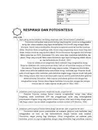 Maybe you would like to learn more about one of these? Laporan Respirasi Dan Fotosintesis