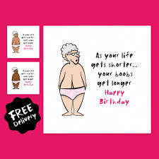 Saggy Boobs Birthday Card for Her  Funny Old Age Birthday Gift for  Girlfriend, for Fiancé, for Wife, for Sister, for Mum or for Friend - Etsy