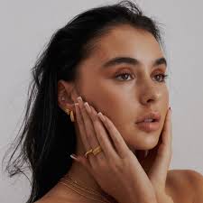 Annie Apple Milly Sterling Silver, Gold Vermeil, Croissant Hoop Earrings