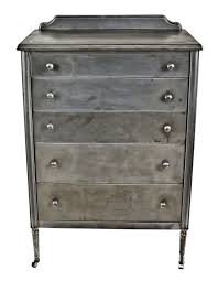 If your room already has a closet and a nightstand, you may be wondering what to do with the rest of your stuff. Completely Refinished Antique American Industrial Depression Era Chicago Fireproof Hotel All Metal Simmons Tall Boy Dresser