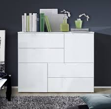 Vicco sideboard leon kommode schrank weiß sonoma eiche tv anrichte highboard. Weiss Hochglanz Schubladen Glastur Sideboard Anrichte Mehrzweckschrank Betonoptik Condoomdiscount Nl