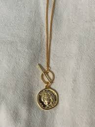 Medusa Gold Coin Necklace L Amour De Paris Gold Coin Etsy Gold Coin Necklace Gold Coins Coin Necklace