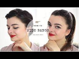 Four Ways To Hide Bangs Youtube Hide Bangs Bangs Ponytail Bangs