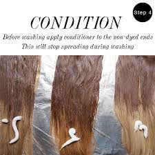 If you are planning on dyeing your hair after this bleaching process, do not use conditioner while you wash your hair out (some conditioners keep dye from getting absorbed into the hair.) Do You Have To Wash Hair Before Coloring