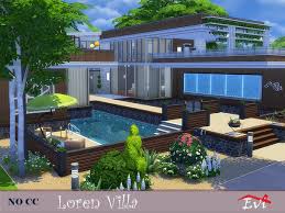 Evi S Loren Villa Sims 4 Modern House Sims House Design Sims House