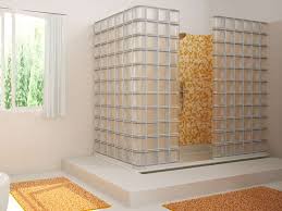 Home dzine bathrooms use glass block to increase natural light. Shower Enclosure Glass Blocks Seves Glassblock