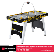 Md Sports 54 Air Hockey Game Table Overhead Electronic Scorer Black Yellow Walmart Com Walmart Com
