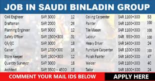 Bin laden group uae is owned by saudi binladin group. Saudi Binladin Group Recruitment Agv Work Visa Gulf Vacancy