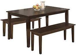 Amazon Com Fdw Kitchen Bench For 4 Dining Room Set For Small Spaces Table With Chairs Home Dining Table With Bench Dining Room Table Set Dining Table Chairs