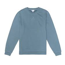 sunspel sweat top crewneck woad bei kickz com