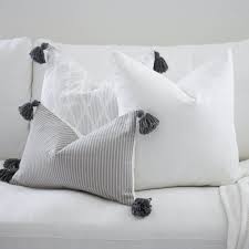 Black And White Throw With Tassels Grey Throw Pillow Boho Diamond Pillow With Dark Grey Tassels Image 1 Pillows Grey Pillow Covers Grey Pillows