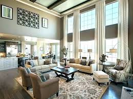 2 Story Curtains Curtains For Family Room Two Story Family Room Curtains Enormou Living Room Furniture Arrangement Family Living Rooms High Ceiling Living Room