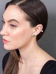 Timeless hoops 1.25 inch with removable pearl drop by Carrie Hoffman