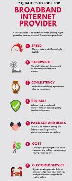 Broadband Qualities Infographics Internet Providers