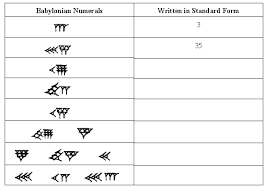 babylonian numerals worksheet convert the numbers