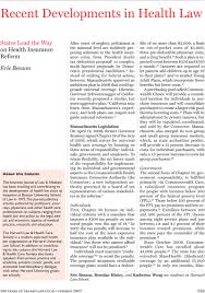 We did not find results for: Recent Developments In Health Law States Lead The Way On Health Insurance Reform Journal Of Law Medicine Ethics Cambridge Core