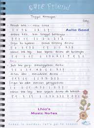 Not Angka Lagu Tinggal Kenangan Gaby Pianika Recorder Keyboard Suling Not Angka Pianika Lagu Terlengkap