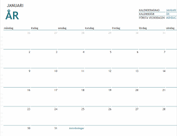 Gratis kalender som ska skrivas ut för januari 2021 64ms. Manadskalender For Valfritt Ar Med Anteckningar