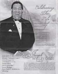 Josaph Wesley “Joe” Goss (1964-2015)