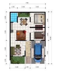 Interior yang simple dan lapang serta adanya kaca jendela pada tiap kamar membuat desain rumah. 6 Desain Rumah Type 45 Untuk Lajang Atau Yang Sudah Punya Anak Pakai Kolam Renang Juga Bisa