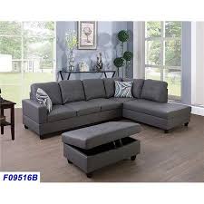 The latest on our store health and safety plans. Lifestyle Furniture Lsf09516b 3 Piece Right Facing Sectional Sofa Set With Ottoman Faux Leather Dark Grey Walmart Com In 2021 Faux Leather Sofa Lifestyle Furniture Faux Leather Sectional