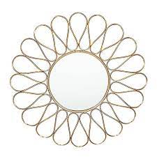 A mexican mirror can open up and illuminate the space in any room. Antique Gold Metal Petal Design Round Wall Mirror By Kaleidoscope Kaleidoscope