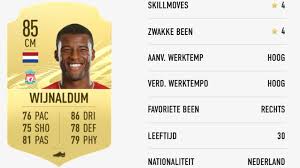 Wijnaldum is a center midfielder from holland playing for liverpool in the premier league. Dit Zijn De Vijf Beste Nederlanders In Fifa 21 Rtl Nieuws