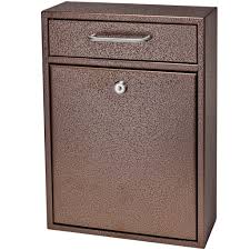 Trust me, if you have a secured box to protect your deliveries you'll wonder how you ever went without it! Home Furniture Diy Diy Materials Wall Mount Mailbox Large Key Locking Mail Black Metal Drop Box Security Post Pettumtrampolines Es