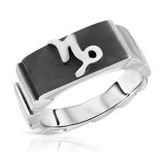 Capricorn Horoscope Zodiac Ring Etsy In 2020 Zodiac Rings Ring Size Guide Capricorn Ring