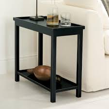 Narrow Jet Side Table Rubbed Black Narrow Side Table Sofa Side Table Living Room Table