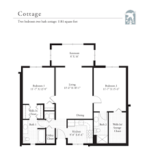 Two bedroom house designs come in single storey options. Cottage Home Floor Plans Foxdale Village