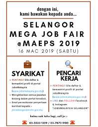 Последние твиты от jobs in selangor (@jobsinselangor). Selangor Mega Job Fair 2019