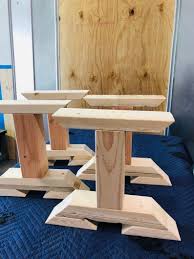Diy Bench Leg Set Trestle Style Wooden Bench Legs Handmade Etsy Diy Table Legs Diy Bench Farmhouse Table Legs