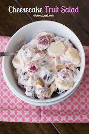 Cheesecake Fruit Salad Recipe By Oh Sweet Basil Recipe Desserts Cheesecake Fruit Salad Recipes