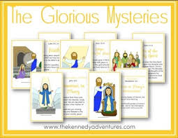 The printable shows the mysteries of the day so those of us who are new to this devotion can have a quick reference. Printable Rosary Cards For Catholic Kids By The Kennedy Adventures
