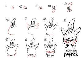 Now is a great time to learn how to draw leprechauns, so we have put together an easy drawing tutorial for kids, teens, and adults who want to learn how to draw leprechauns for st. How To Draw Patrick Star Spongebob Drawings Patrick Drawing Easy Cartoon Drawings