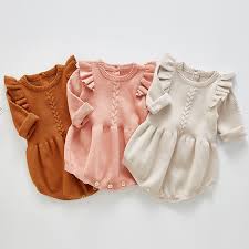 Any clothing for the newborn should not beonly beautiful, but also comfortable, so that the baby feels comfortable in it. 2021 Newborn Baby Girls Boys Knitted Romper Baby Clothes Cotton Woolen Baby Rompers Ruffle Infant Baby Boys Jumpsuit Hot Offer Cc57 Cicig