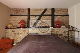 Le choix de couleurs est infini. Chambre Avec En Ardennes Mur De Pierre Et Poutres Apparentes Papier Peint Papiers Peints Apparent Pierre Doubler Myloview Fr