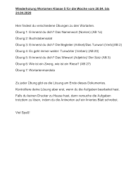 Linierte blätter klasse 1 riesig : Https Cms Sachsen Schule Fileadmin Special Gruppen 927 Corona Aufgaben 5 De 20 4 2020 De 5 Wortarten Pdf