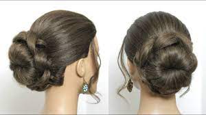 Simple Flower Bun Hairstyle Easy Updo For Long Hair Tutorial Youtube Braided Hairstyles Easy Long Hair Styles Long Hair Updo