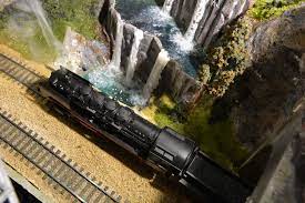 The Waterfalls And German Steamer Model Railroad Water Effect Waterfall