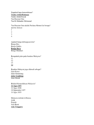 A special song addressed to the jalur gemilang was made to commemorate and be proud of the malaysian flag as well. Siapakah Bapa Kemerdekaan