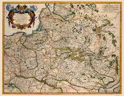 Poland location on the europe map. Old Eastern Europe Map Poland Visscher 1680