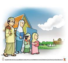 Kata Nabi Pergi Shalat Idul Fitri Jalan Kaki Kartun Idul Fitri Bepergian