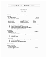 Header that includes your contact details. Resume Template For No Work Experience Templateral